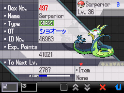 Snivy (the Grass Snake Pokémon)